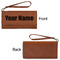 Block Name Ladies Wallets - Faux Leather - Rawhide - Front & Back View