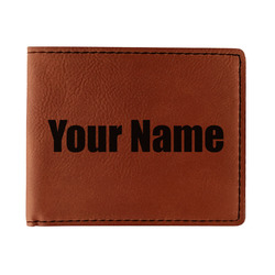 Block Name Leatherette Bifold Wallet (Personalized)