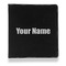Block Name Leather Binder - 1" - Black - Front View