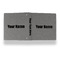 Block Name Leather Binder - 1" - Grey - Back Spine Front View