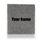 Block Name Leather Binder - 1" - Grey - Front View