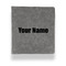 Block Name Leather Binder - 1" - Grey (Personalized)