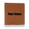 Block Name Leather Binder - 1" - Rawhide - Front View