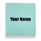 Block Name Leather Binder - 1" - Teal (Personalized)