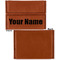 Block Name Leather Business Card Holder Front Back Single Sided - Apvl