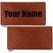 Block Name Leather Checkbook Holder Front and Back Single Sided - Apvl