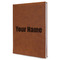 Block Name Leather Sketchbook - Large - Double Sided - Angled View