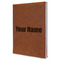 Block Name Leather Sketchbook - Large - Double Sided (Personalized)