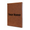 Block Name Leather Sketchbook - Small - Double Sided (Personalized)