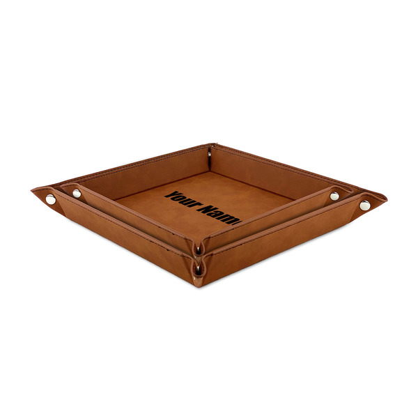 Block Name Leather Valet Trays - TRAYS STACKED (both trays)