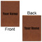Block Name Leatherette Journals - Large - Double Sided - Front & Back View