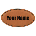 Block Name Leatherette Oval Name Badge with Magnet (Personalized)