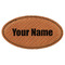 Block Name Leatherette Oval Name Badges with Magnet - Main