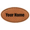 Block Name Leatherette Oval Name Badge with Magnet (Personalized)