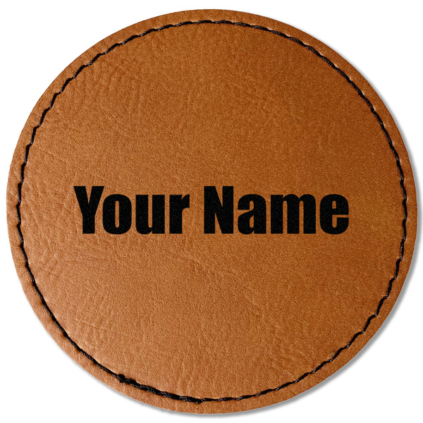 Block Name Leatherette Patches - Round