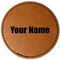 Block Name Faux Leather Iron On Patch - Round (Personalized)