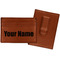 Block Name Leatherette Wallet with Money Clips - Front and Back