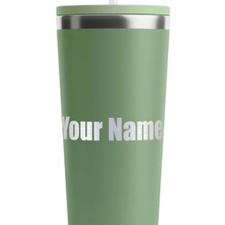 Block Name RTIC Everyday Tumbler with Straw - 28oz - Light Green - Single-Sided (Personalized)