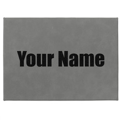 Block Name Medium Gift Box w/ Engraved Leather Lid (Personalized)