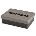 Block Name Gift Boxes w/ Engraved Leather Lid (Personalized)