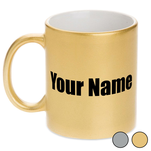 Block Name Metallic Mugs