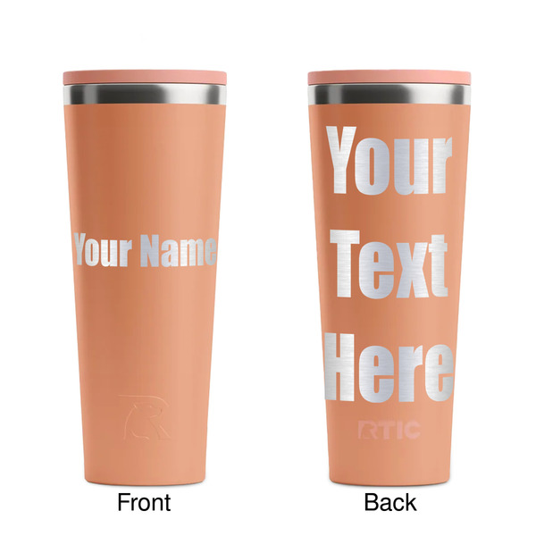 Block Name Peach RTIC Everyday Tumbler - 28 oz. - Front and Back