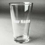 Block Name Pint Glass - Engraved (Personalized)