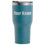 Block Name RTIC Tumbler - Dark Teal - Laser Engraved - Single-Sided (Personalized)