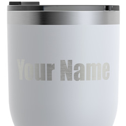Block Name RTIC Tumbler - White - Engraved Front & Back (Personalized)