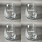 Block Name Set of Four Personalized Stemless Wineglasses (Approval)