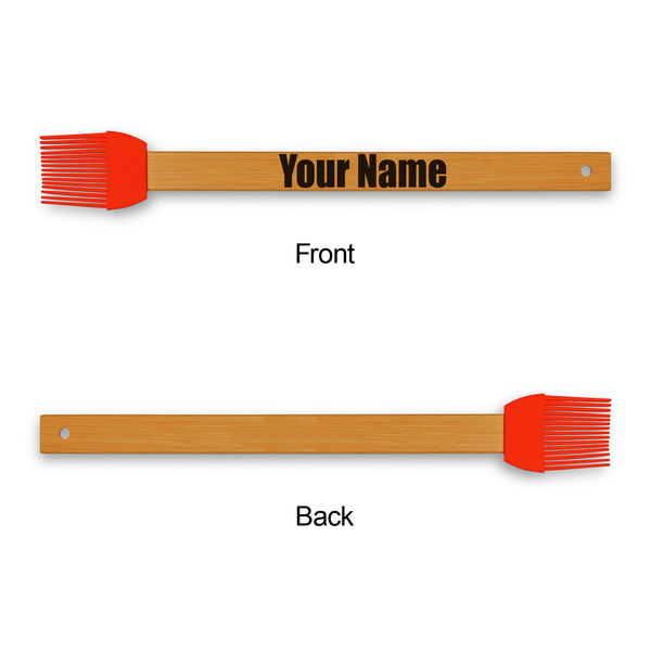 Block Name Silicone Brushes - Red - Front & Back