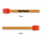 Block Name Silicone Brushes - Red - Front & Back