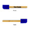 Block Name Silicone Spatula - Blue - Front & Back