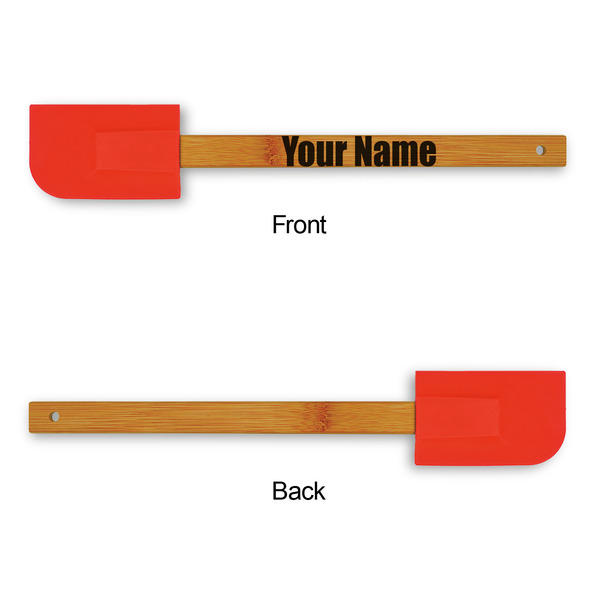 Block Name Silicone Spatula - Red - Front & Back