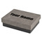 Block Name Small Engraved Gift Box with Leather Lid - Front/Main