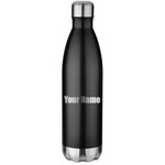 Block Name Water Bottle - 26 oz. Stainless Steel - Laser Engraved (Personalized)