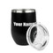 Block Name Stainless Wine Tumblers - Black - Double Sided - Alt View