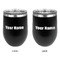 Block Name Stainless Wine Tumblers - Black - Double Sided - Approval