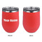 Block Name Stainless Wine Tumblers - Coral - Single Sided - Approval