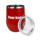 Block Name Stainless Wine Tumblers - Red - Double Sided - Alt View