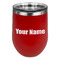 Block Name Stainless Wine Tumblers - Red - Single Sided - Front
