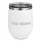 Block Name Stainless Wine Tumblers - White - Single Sided - Front