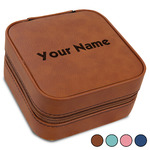 Block Name Travel Jewelry Box - Leather (Personalized)