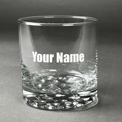 Block Name Whiskey Glass - Engraved (Personalized)