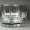 Block Name Whiskey Glasses Set of 4 - Engraved Front