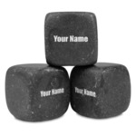 Block Name Whiskey Stone Set - Set of 3 (Personalized)