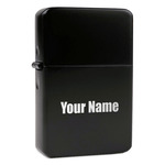 Block Name Windproof Lighter - Black - Double Sided (Personalized)