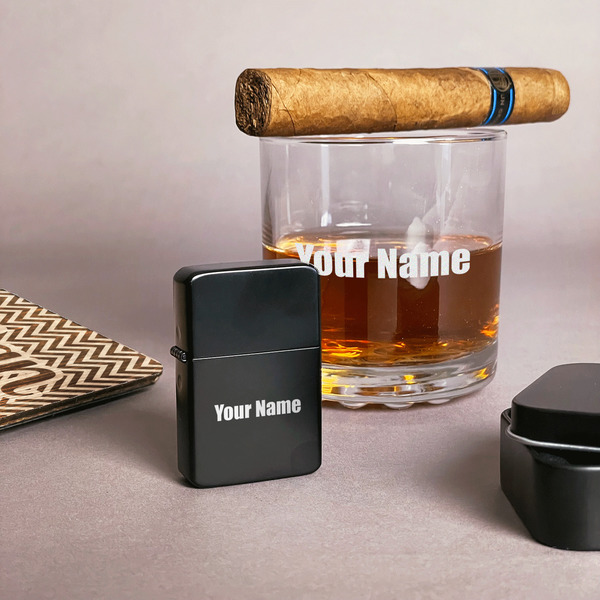 Block Name Windproof Lighters - Black - In Context