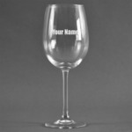 Block Name Wine Glass (Single) (Personalized)