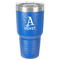 Name & Initial 30 oz Stainless Steel Tumbler - Royal Blue - Single-Sided (Personalized)
